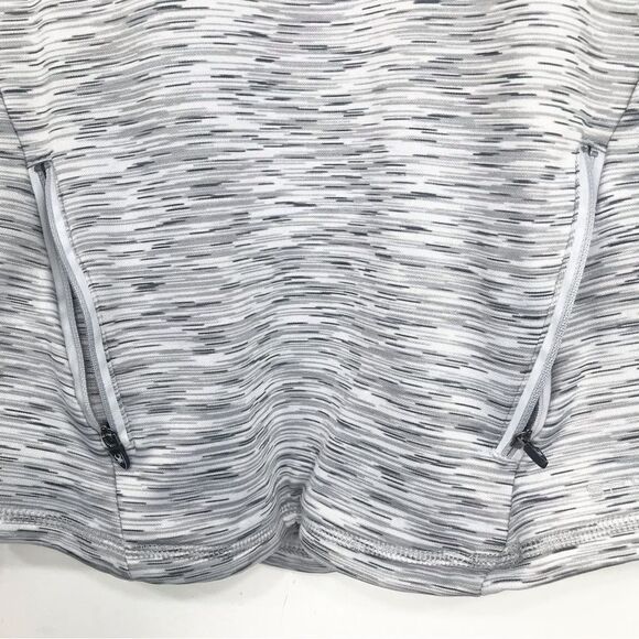 Spyder Active Gray White Marled Heather Print Turtleneck Activewear Pullover - Picture 5 of 16